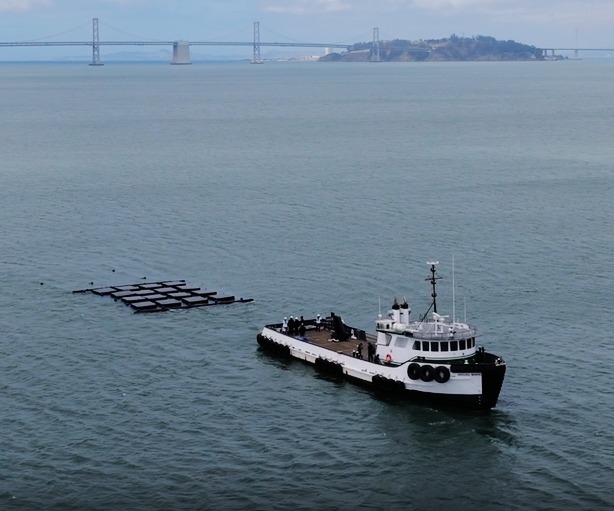 the sixteen-float array off the Bay Bridge